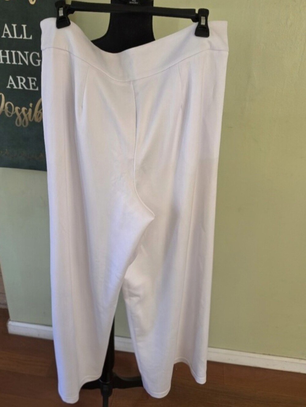 Ashley Stewart White Pleated Cape Pantsuit Size 16 NWT - Picture 6 of 9